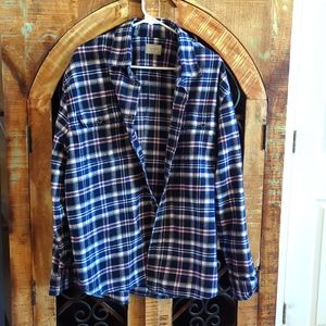 Jach's Mens Flannel Shirt. 2XL. Blue, White, Red.